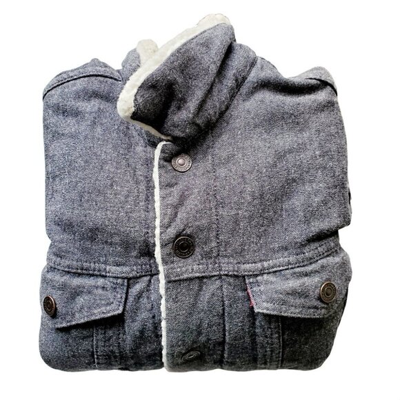 levi's Trucker Fit Sherpa Denim Jean Jacket. Size M - Picture 4 of 6